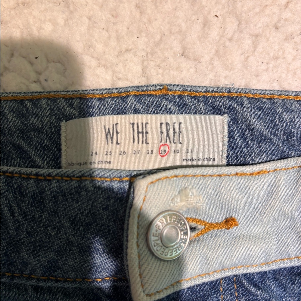 We The Free Blue Denim Mini Skirt Size 29 - Picture 2 of 3